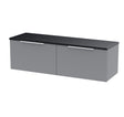 Hudson Reed Fluted 1200mm Wall Hung 2-Drawer Vanity Unit With Laminate Worktop
