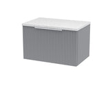 Hudson Reed Fluted 600mm Wall Hung Single Drawer Vanity Unit With Laminate Top