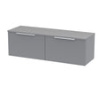 Hudson Reed Fluted 1200mm Wall Hung 2-Drawer Vanity Unit With Worktop