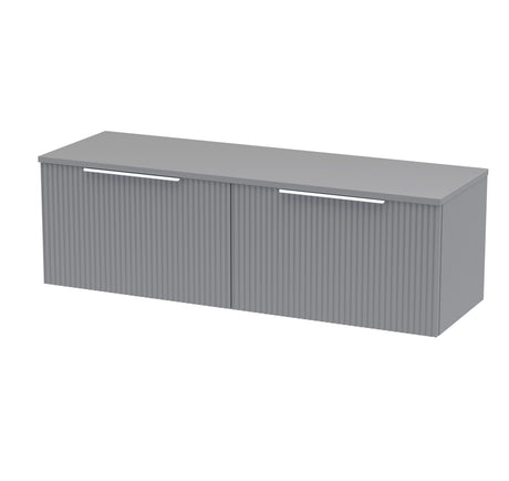 Hudson Reed Fluted 1200mm Wall Hung 2-Drawer Vanity Unit With Worktop