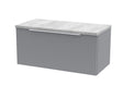 Fluted 800mm Wall Hung Single Drawer Vanity and Laminate Top