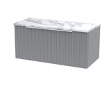 Hudson Reed Fluted 800mm Wall Hung Vanity Unit With Laminate Worktop