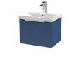 Hudson Reed Fluted 500mm Wall Hung Single Drawer Vanity Unit With Thin-Edge Basin