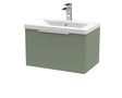 Hudson Reed Fluted 600mm Wall Hung Single Drawer Vanity Unit with Basin