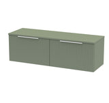Hudson Reed Fluted 1200mm Wall Hung 2-Drawer Vanity With Worktop