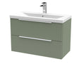 Hudson Reed Fluted 800mm Wall Hung 2-Drawer Vanity Unit With Basin