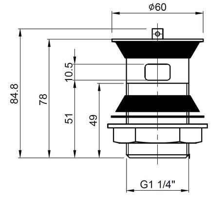 Wastes & Extras Basin Plug And Chain