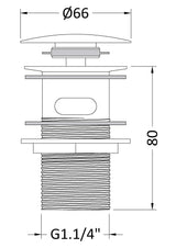 Push Button Basin Waste