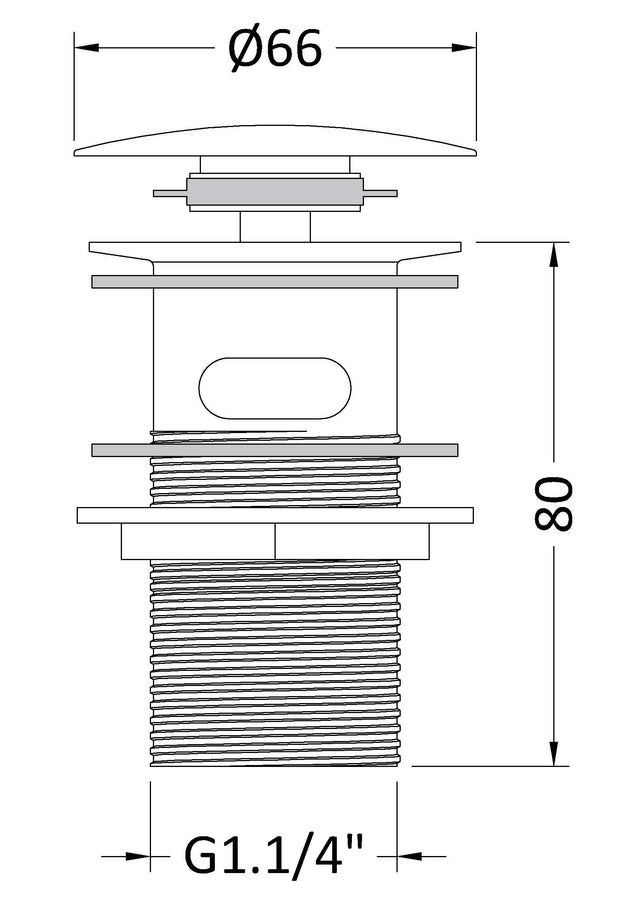 Push Button Basin Waste