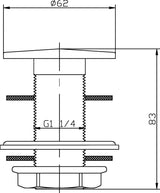 Flip Top Basin Waste