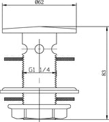 Wastes & Extras Flip Top Basin Waste