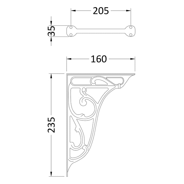 Ornate Cistern Brackets