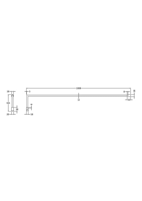 Wetroom Screen Support Arm Brushed Brass