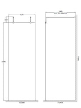 700mm Wetroom Screen With Arms and Feet
