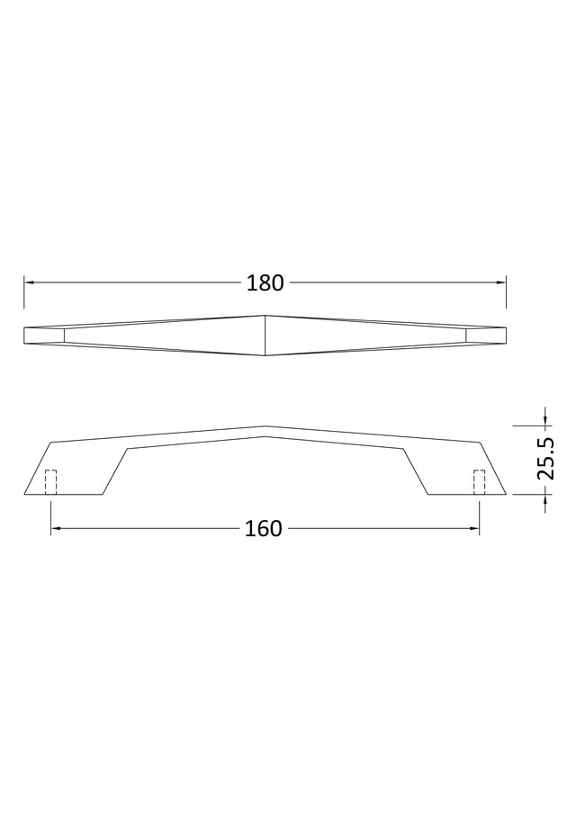 Handles D Shaped Handle 160mm Centres