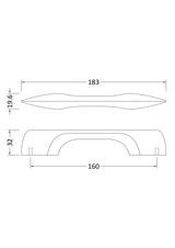 Handles D Shaped Handle 160mm Centres