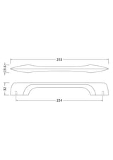Handles D Shaped Handle 224mm Centres