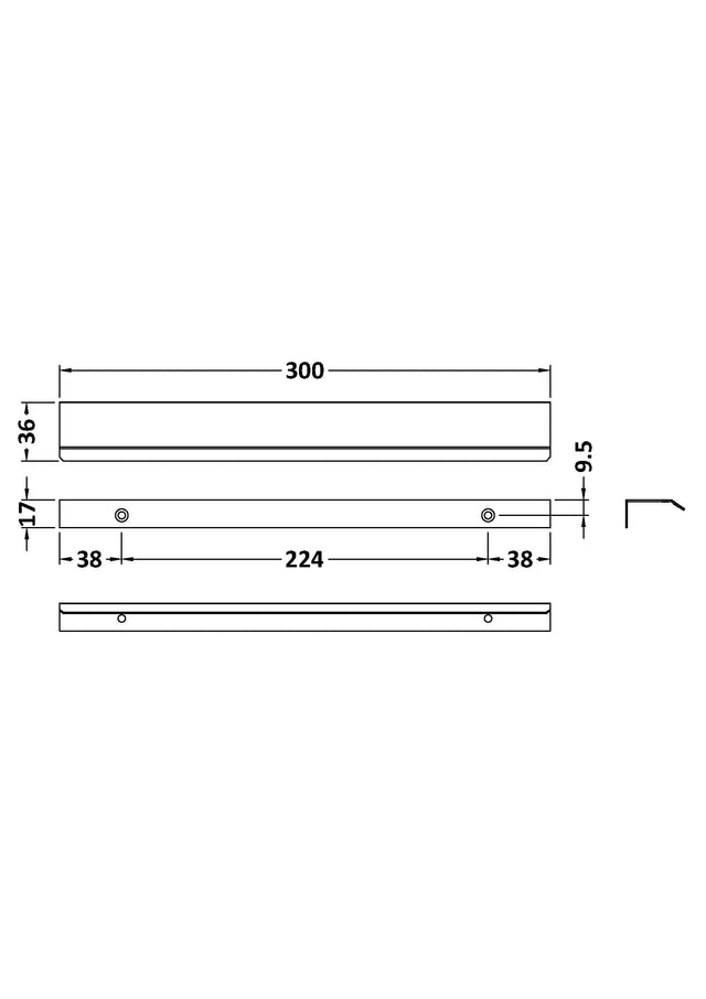 300mm Finger Pull Handle