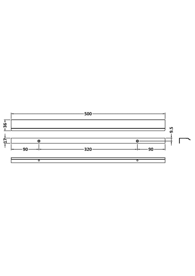 500mm Finger Pull Handle