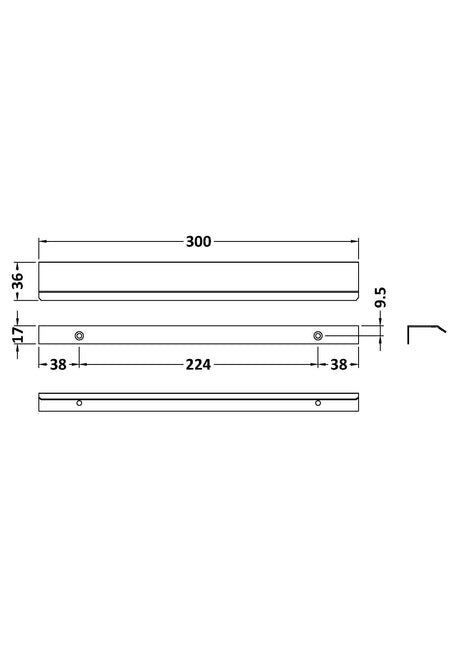 Finger Pull Handle 300mm