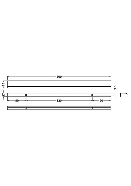 Finger Pull Handle 500mm