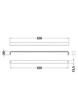 328mm D Handle Brushed Brass