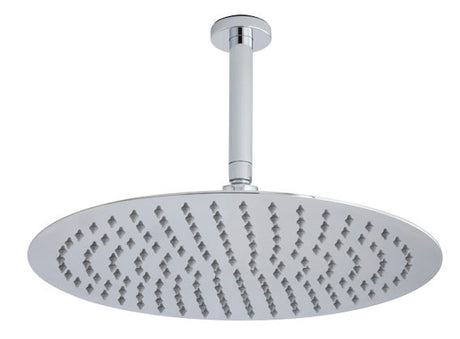 Hudson Reed Fixed Heads 400mm Chrome Ceiling Mounted Shower Head With Arm