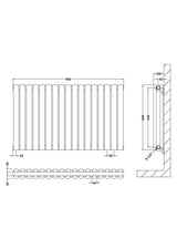Horizontal Double Panel Radiator 600 x 992mm
