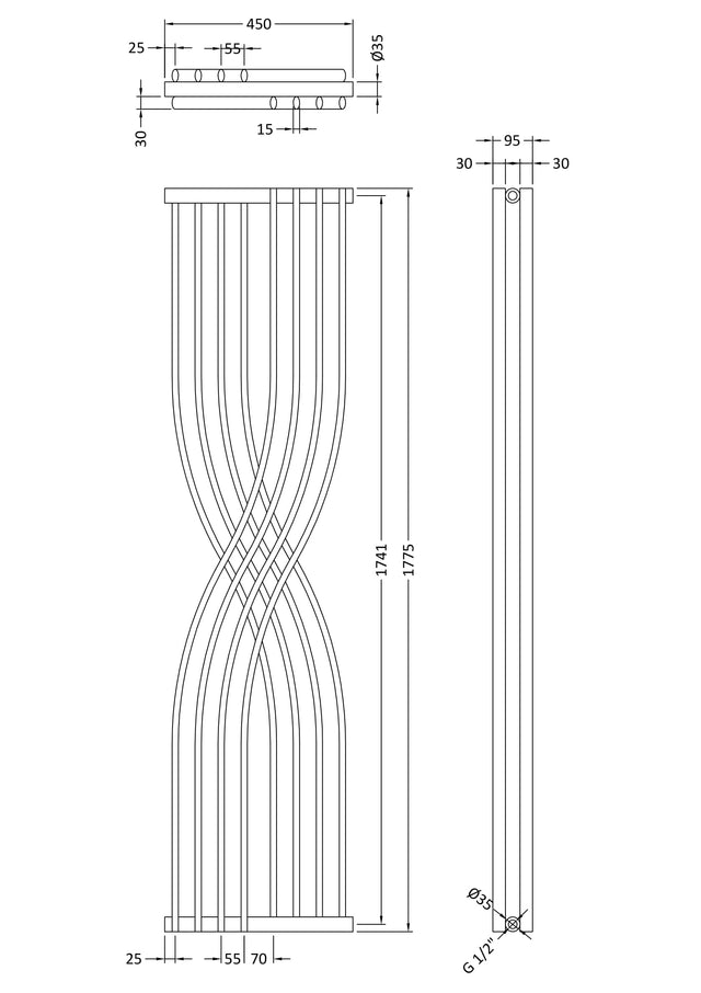 Xcite Designer Radiator 1775 x 450mm