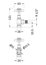 Angled Radiator Valve Pack (Pairs)