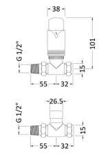 Straight Thermostatic Radiator Valve Pack