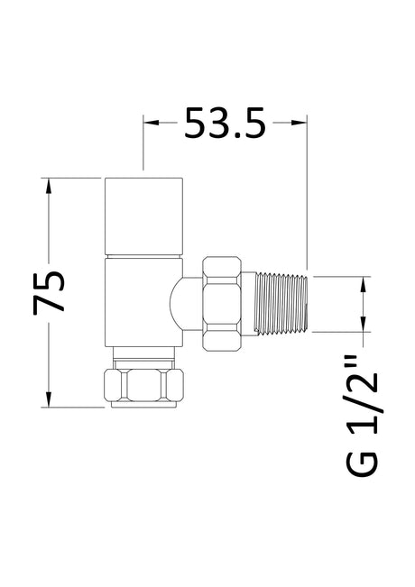 Angled Radiator Valve Pack (Pairs)