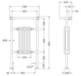 Small Harrow Traditional Radiator 965 x 540mm