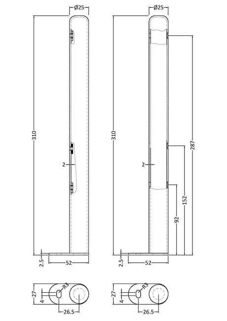 Floor Mounted Legs
