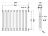 Triple Column Traditional Radiator 600 x 777mm