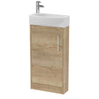 Hudson Reed Juno Compact 450mm Floor Standing Single Door Vanity Unit and Basin with 1 Tap Hole Right Hand