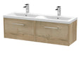 Hudson Reed Juno 1200mm Wall Hung 2-Drawer Vanity Unit with Double Basin