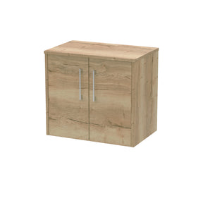 Hudson Reed Juno 600mm Wall Hung 2-Door Vanity Unit With Worktop