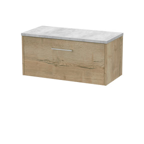 Hudson Reed Juno 800mm Wall Hung Single Drawer Vanity Unit With Laminate Top