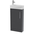 Hudson Reed Juno Compact 450mm Floor Standing Single Door Unit With Right Hand 1 Tap Hole Basin