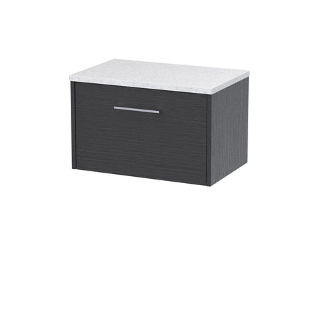 Hudson Reed Juno 600mm Wall Hung Single Drawer Vanity Unit With Laminate Top & Handle