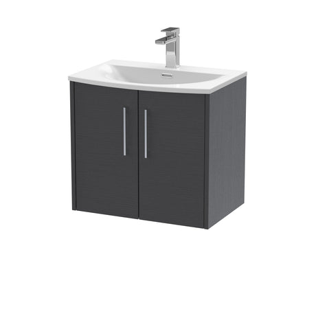Hudson Reed Juno 600mm Wall Hung 2-Door Vanity Unit With 1 Tap Hole Basin