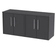 Hudson Reed Juno 1200mm Graphite Grey Wall Hung Vanity Unit With Worktop