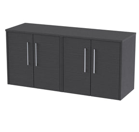 Hudson Reed Juno 1200mm Graphite Grey Wall Hung Vanity Unit With Worktop