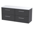 Hudson Reed Juno 1200mm Wall Hung 4-Drawer Vanity With Laminate Worktop