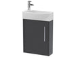 Hudson Reed Juno Compact 440mm Wall Hung Single Door Unit With 1 Tap Hole Basin Right Hand