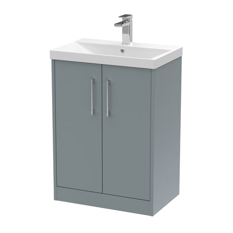 Hudson Reed Juno 600mm Floor Standing 2-Door Vanity Unit with Basin
