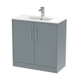 Hudson Reed Juno 800mm Floor Standing 2-Door Vanity Unit With 1 Tap Hole Basin