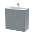 Hudson Reed Juno 800mm Floor Standing 2-Door Vanity Unit with 1 Tap Hole Basin