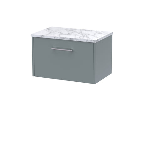 Hudson Reed Juno 600mm Wall Hung Single Drawer Vanity Unit With Laminate Worktop
